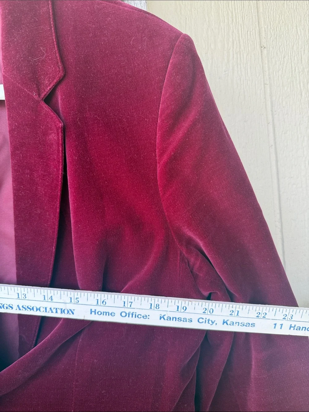 Vintage Dillards 900 West Velvet Feel Women's Blazer Jacket - Burgundy